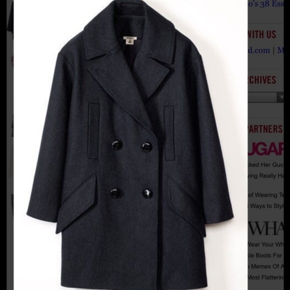 ISABEL MARANT x H&M MENS Double Breasted Pea Coat - Picture 2 of 6